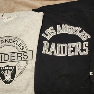 2 vintage Los Angeles Raiders Sweatshirts sz large